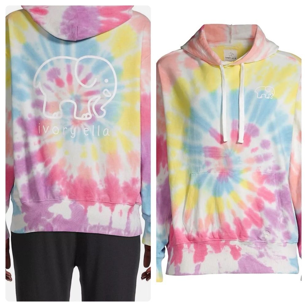 Ivory Ella Tie Dye Hoodie Jacket